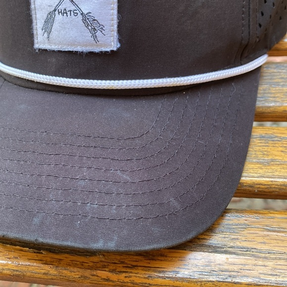 SIX hats thirst project SnapBack hat 7 panel black mesh back cap - Picture 4 of 16